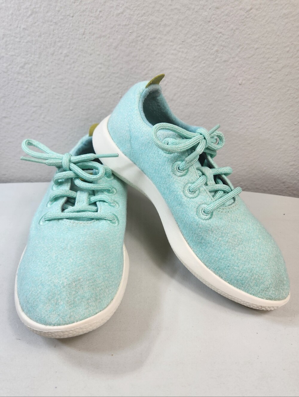 Allbirds Womens |6| Wool Runner "Buoyant Mint" Aqua Teal Lace Up Sneakers